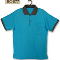 台中印花台中團體服,印花提供-雙色短袖排汗POLO衫 BC977 顏色:紅色、黑色、翠藍、深橘　材質：100%Polyester